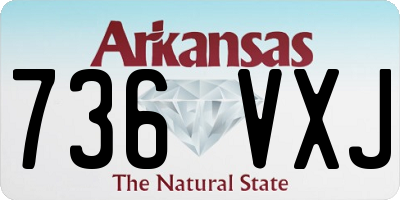 AR license plate 736VXJ
