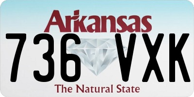 AR license plate 736VXK