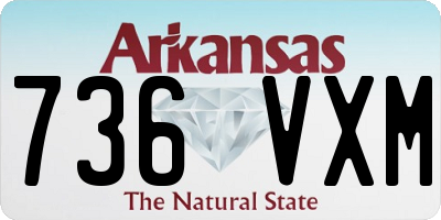 AR license plate 736VXM