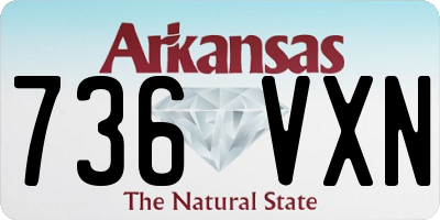 AR license plate 736VXN