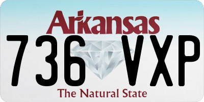 AR license plate 736VXP