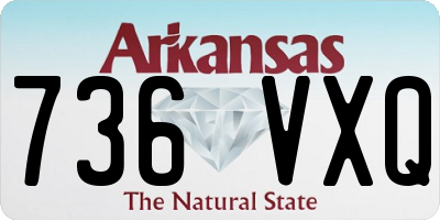 AR license plate 736VXQ