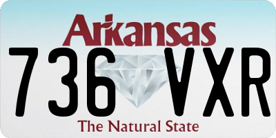 AR license plate 736VXR