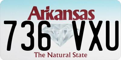 AR license plate 736VXU