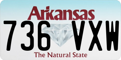 AR license plate 736VXW