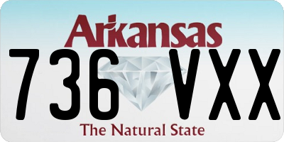 AR license plate 736VXX