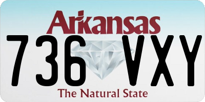 AR license plate 736VXY