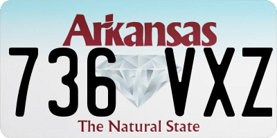 AR license plate 736VXZ