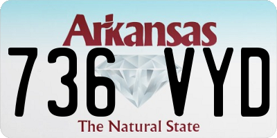 AR license plate 736VYD