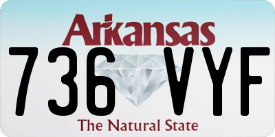AR license plate 736VYF