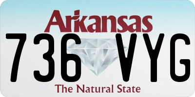 AR license plate 736VYG