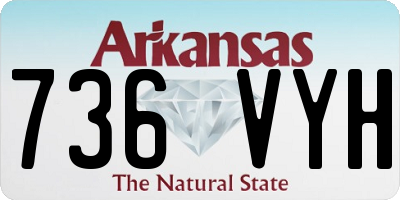 AR license plate 736VYH