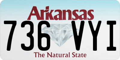 AR license plate 736VYI