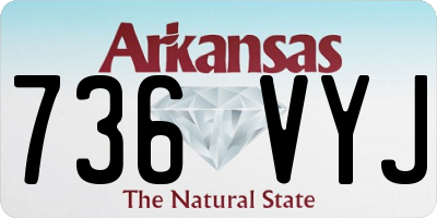 AR license plate 736VYJ