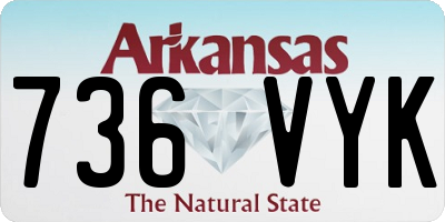 AR license plate 736VYK