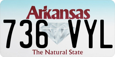 AR license plate 736VYL
