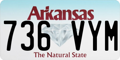 AR license plate 736VYM