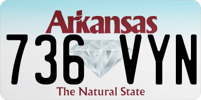 AR license plate 736VYN