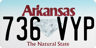 AR license plate 736VYP