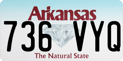 AR license plate 736VYQ
