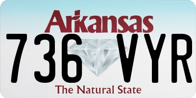 AR license plate 736VYR