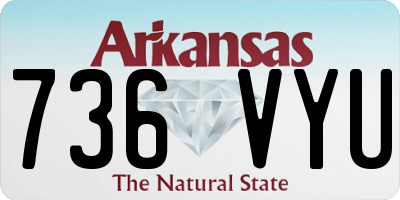 AR license plate 736VYU