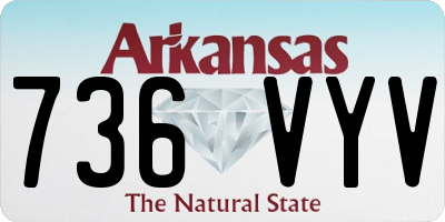 AR license plate 736VYV