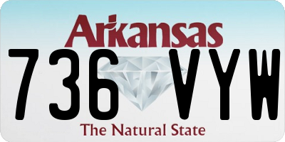 AR license plate 736VYW