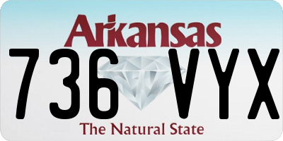 AR license plate 736VYX