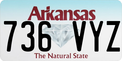 AR license plate 736VYZ
