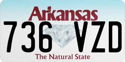 AR license plate 736VZD
