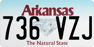AR license plate 736VZJ