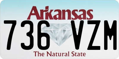 AR license plate 736VZM