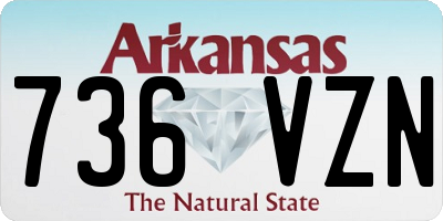 AR license plate 736VZN