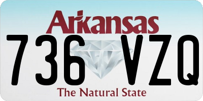 AR license plate 736VZQ