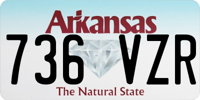 AR license plate 736VZR