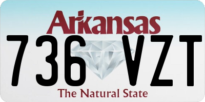 AR license plate 736VZT