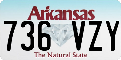 AR license plate 736VZY