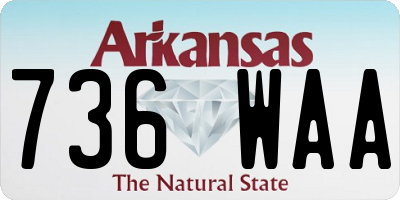 AR license plate 736WAA