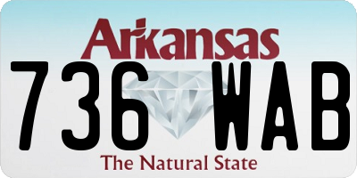 AR license plate 736WAB