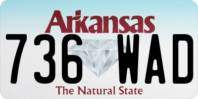 AR license plate 736WAD