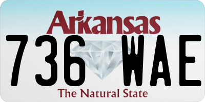 AR license plate 736WAE