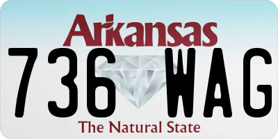 AR license plate 736WAG
