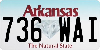 AR license plate 736WAI