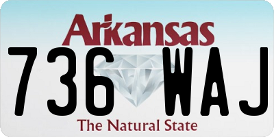 AR license plate 736WAJ