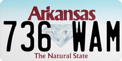 AR license plate 736WAM