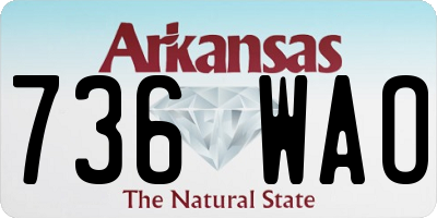 AR license plate 736WAO
