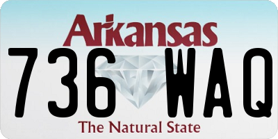 AR license plate 736WAQ