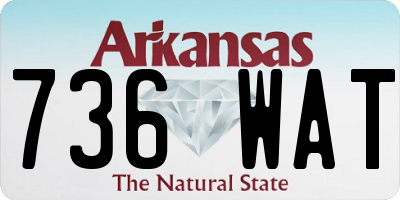 AR license plate 736WAT