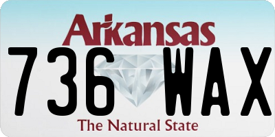 AR license plate 736WAX